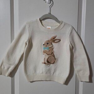 Toddler Boy Cream Easter Bunny Sweater, size 2T